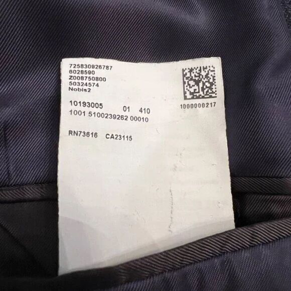 Hugo Boss Nobis2 Super 100 Slim Fit Partially Lined Blazer Sport Coat 42R 42 R - Picture 7 of 9